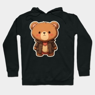 Cute Bear Cartoon Adventurer Adorable Kawaii Animal Hoodie